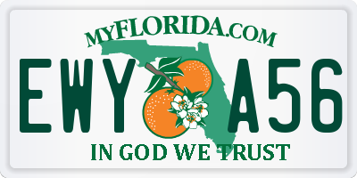 FL license plate EWYA56