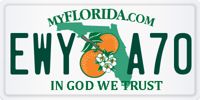 FL license plate EWYA70