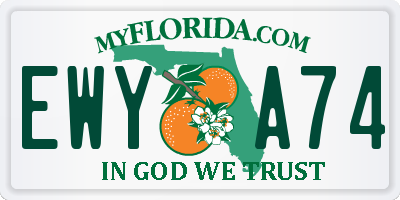 FL license plate EWYA74