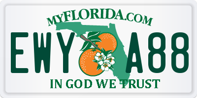 FL license plate EWYA88