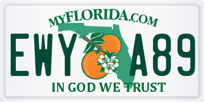 FL license plate EWYA89