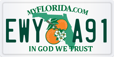 FL license plate EWYA91