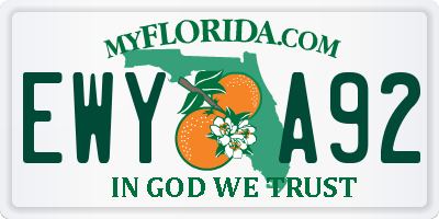 FL license plate EWYA92