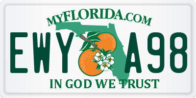 FL license plate EWYA98