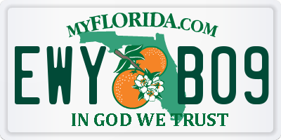 FL license plate EWYB09