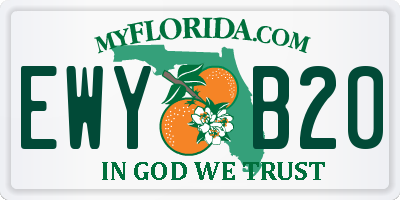 FL license plate EWYB20