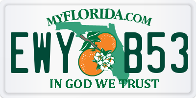 FL license plate EWYB53