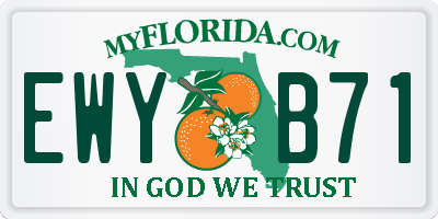 FL license plate EWYB71