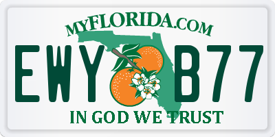 FL license plate EWYB77