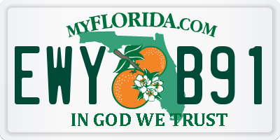 FL license plate EWYB91