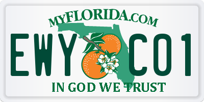 FL license plate EWYC01