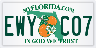 FL license plate EWYC07