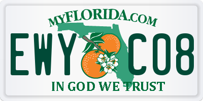 FL license plate EWYC08