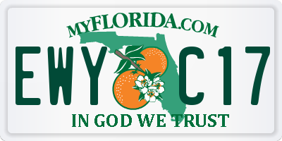 FL license plate EWYC17