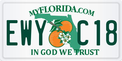 FL license plate EWYC18