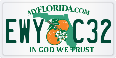 FL license plate EWYC32