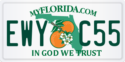 FL license plate EWYC55