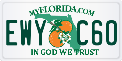 FL license plate EWYC60