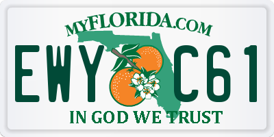 FL license plate EWYC61