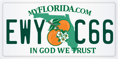 FL license plate EWYC66