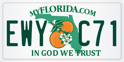 FL license plate EWYC71
