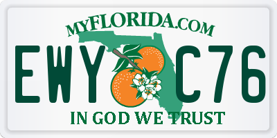 FL license plate EWYC76