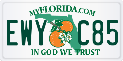 FL license plate EWYC85