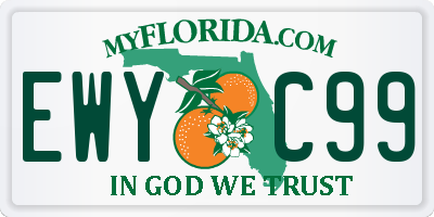 FL license plate EWYC99