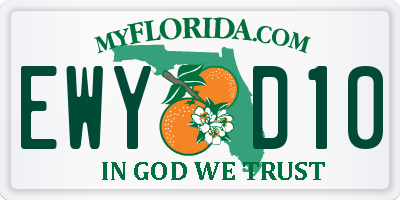 FL license plate EWYD10