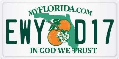 FL license plate EWYD17