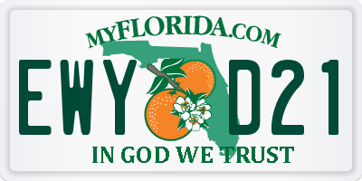 FL license plate EWYD21