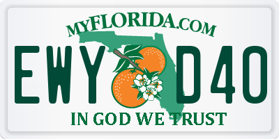 FL license plate EWYD40