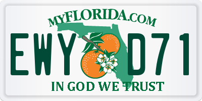 FL license plate EWYD71