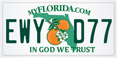 FL license plate EWYD77