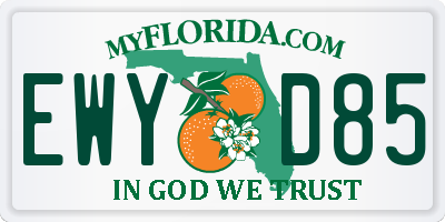 FL license plate EWYD85