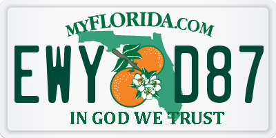 FL license plate EWYD87