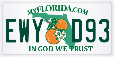 FL license plate EWYD93
