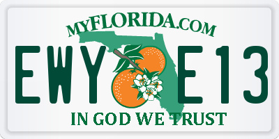 FL license plate EWYE13
