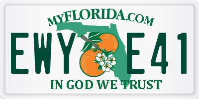 FL license plate EWYE41