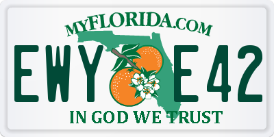 FL license plate EWYE42