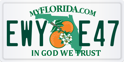 FL license plate EWYE47