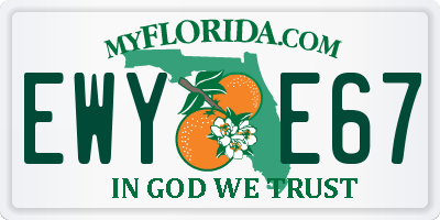 FL license plate EWYE67