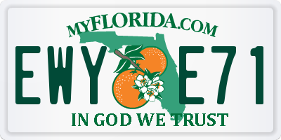 FL license plate EWYE71