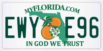 FL license plate EWYE96