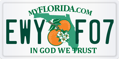 FL license plate EWYF07