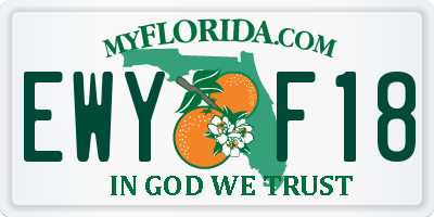 FL license plate EWYF18