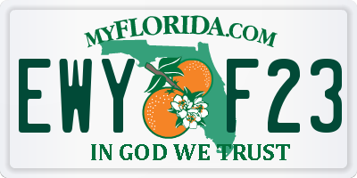 FL license plate EWYF23