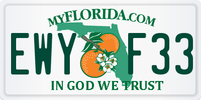 FL license plate EWYF33