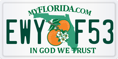 FL license plate EWYF53