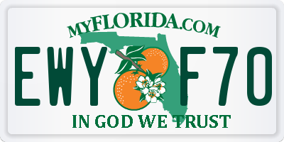 FL license plate EWYF70